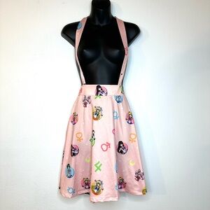 Hot Topic Sailor Moon Women's Suspender Skirt 1X Pink Pockets Cosplay Anime
